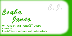 csaba jando business card